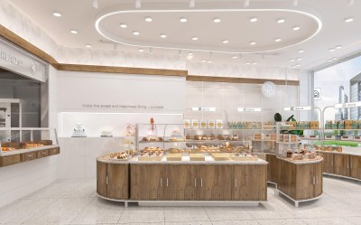 现代甜品面包店3D模型下载